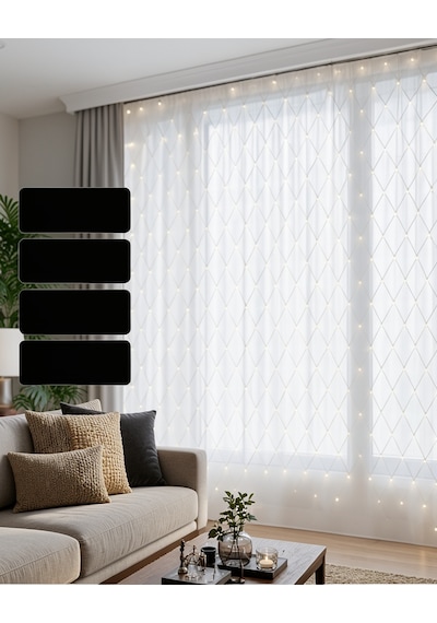 Led File Işık Ağ Şeklinde Dekoratif Ortam Aydınlatma Bahçe Balkon