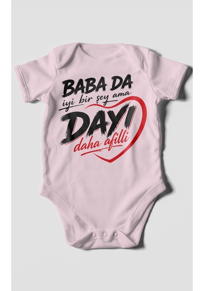 Morivokids Babaya Özel Kısa Kollu Bebek Body %100 Pamuk Zbn185-kk Bebe Pembe