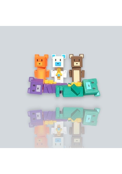 Super Adventure Bears - Ayı , Baaren Ve Şika Kaliteli Loy3d 9 Cm 5