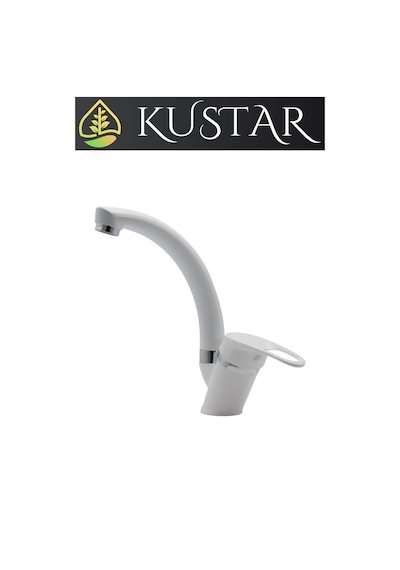 Kustar Sema Mix Aç Kapa Banyo Lavabo Bataryası Beyaz