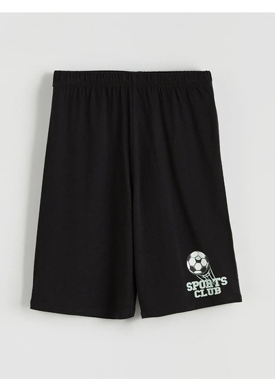 Lc Waikiki Yeşil Baskılı Erkek Çocuk Şortlu Pijama Takımı