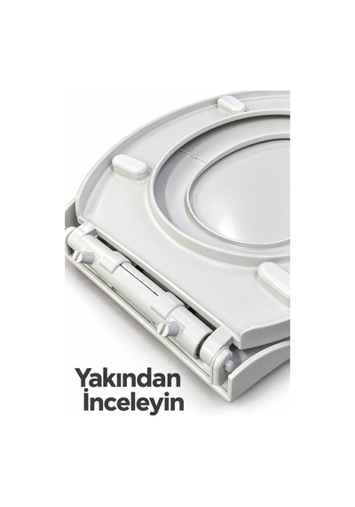 Çocuk Oturağı Entegre Beyaz Aile Klozet Kapağı - Lisinya