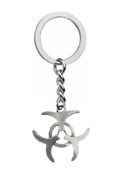 Biohazard Sembol Tasarımlı 60 Cm Zincirli Unisex Kolye Gotik Ve Punk Stil Aksesuar