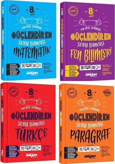 Ankara 8. Sınıf Matematik + Türkçe + Fen + Paragraf Güçlendiren S