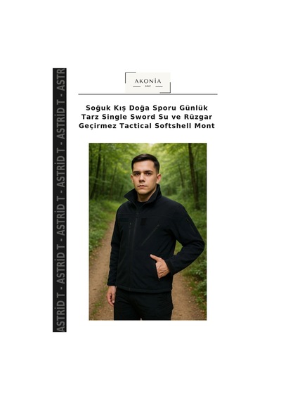 Astrid T Soğuk Kış Doğa Sporu Günlük Tarz Single Sword Su Ve Rüzgar Geçirmez Tactical Softshell Mont Çok Renkli