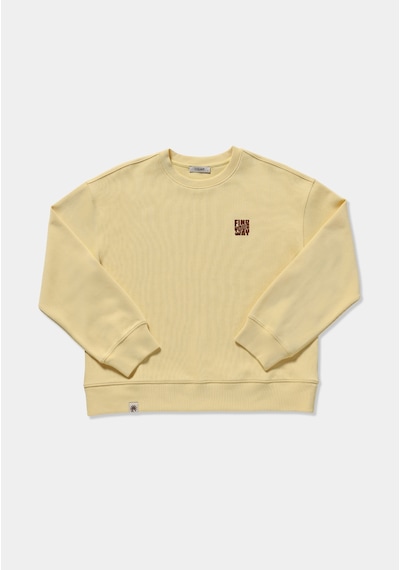 Colin's Colins Regular Fit Yuvarlak Yaka Baskılı Kadın Sari Sweatshirt Cl1082196 Q1.v2 Ylw Sarı