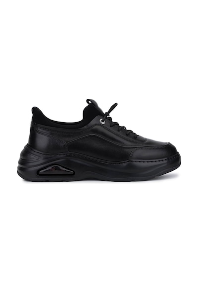 Tamer Tanca Erkek Hakiki Deri Siyah Sneakers & Spor Ayakkabı 298 3138-2527 Erk Ayk Sk25-26 Sıyah Atlas Siyah