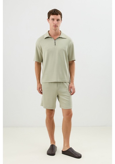 Antioch Polo Yaka Basic T-shirt Haki