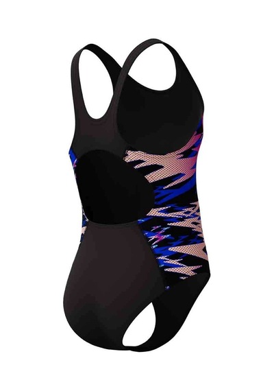 Speedo Hyperboom Splice Muscleback Kadın Yüzücü Mayosu Siyah