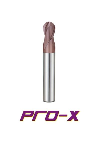 Pro-X Çap - Çap 3 Mm R1.5 2 Ağızlı Küre Karbür Parmak Freze