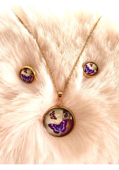 Ferrucci Kare Kadran Çelik Zirkon Taşlı Kadın Kol Saati+%100 Çelik Kolye Küpe Hediyeli Altın