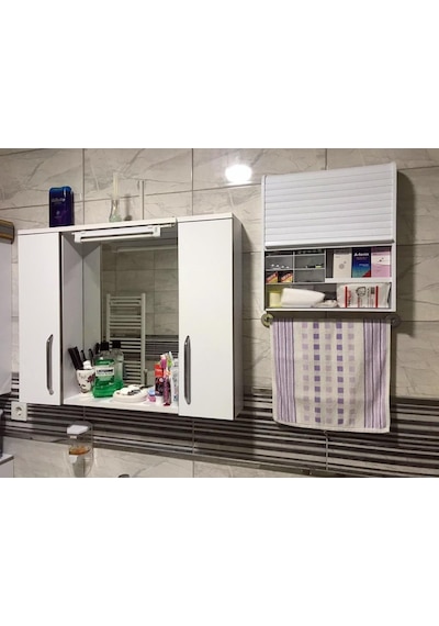 Primanova Panjurlu Ecza ve Banyo Dolabı + İlk Yardım İçerik Seti Primanova Panjurlu Ecza ve Banyo Dolabı + İlk Yardım İçerik Seti