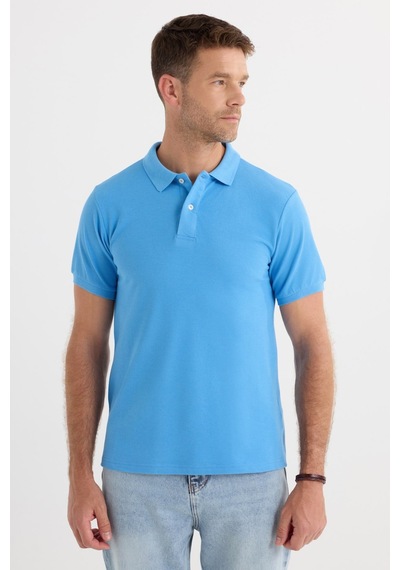 Tudors Erkek Slim Fit Dar Kesim Premium Seri %100 Pamuk Yumuşak Dokulu Merserize Mavi Polo Yaka Tişört -50907 Tudors Erkek Slim Fit Dar Kesim Premium Seri %100 Pamuk Yumuşak Dokulu Merserize Mavi Polo Yaka Tişört -50907