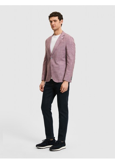 Cacharel Bordo Ex. Slim Fit Ceket Kırmızı