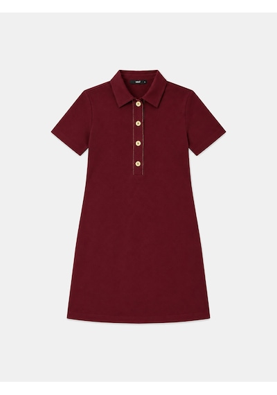 Xint Bordo Regular Fit Elbise 288064
