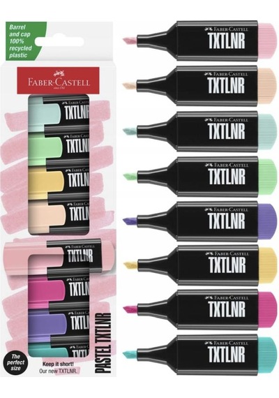 Faber Castell Fosforlu Kalem Mini Pastel 8'li Set - 154218 Çok Renkli