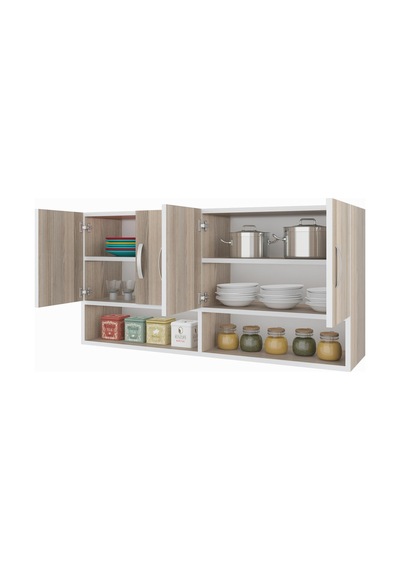Kenzlife hazır mutfak vesper crd 060*120*22 mutfak banyo dolabı kapaklı raflı