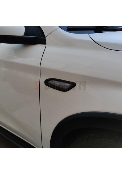 S-dizayn Fiat Egea Siyah Abs Plastik Sinyal Çerçevesi 2 Prç. Abs Plastik Dolgulu 2015 Üzeri
