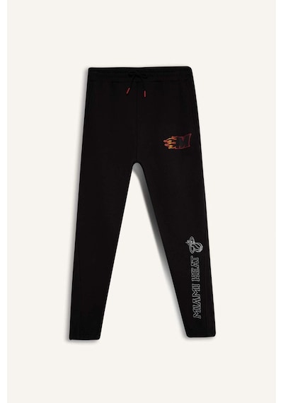 DeFactoFit NBA Miami Heat Kalın Jogger Eşofman Altı Standart Fit Cepli Esnek Bantlı Paça D6561AX25SPBK81