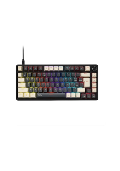 Mavi Switch Rgb Aydınlatmalı Örgü Kablolu Gameagle Gasket Mekanik Oyuncu Klavyesi Metal Knob Kontrollü Türkçe Q Layout Hot Swap Kompakt Gaming Type-c Kablo Eva Süngerli Gaming Klavye
