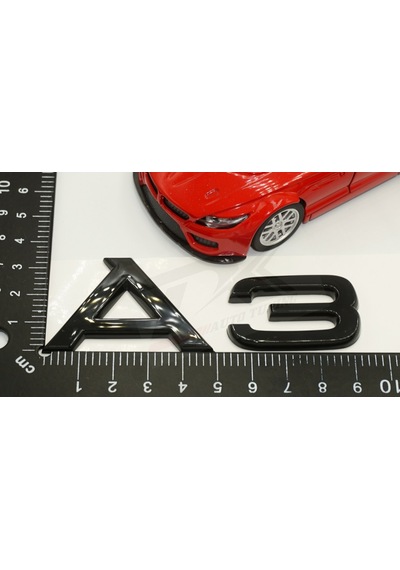 Audi A3 Bagaj Krom 3M Yazı Logo Parlak Siyah
