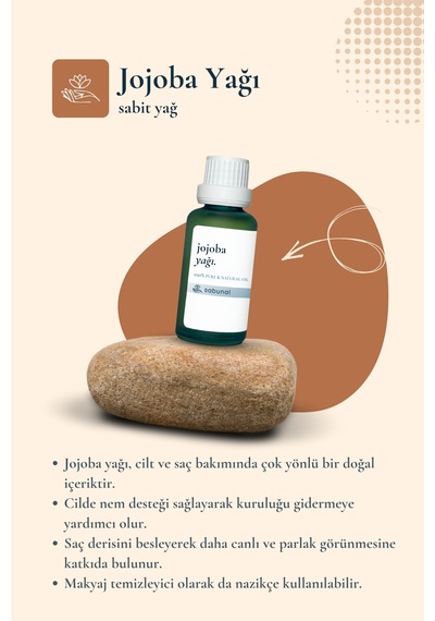 Sabunal Jojoba Yağı 30 ML Cilt Ve Saç UyuMLu Nemlendirici Bakım Yağı