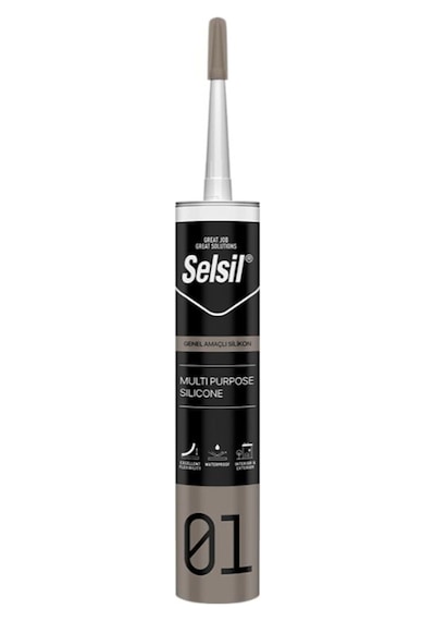 Selsil Genel Amaçlı Silikon Şeffaf 280 Gr Tr Selsil Tehlikeli Değil