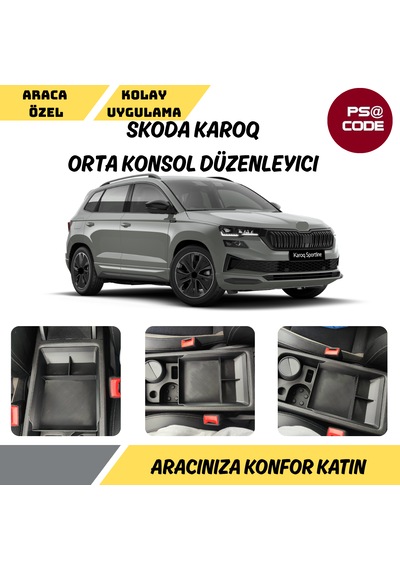 Skoda Karoq Orta Konsol Düzenleyıcı - Organizer