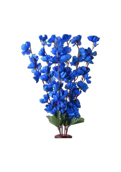Yapay Çiçek Bahardalı Japon Kiraz Çiçeği 7 Dallı 57cm Mavi Koyu