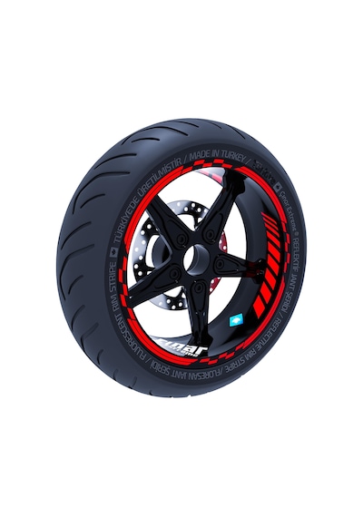 Reflektif Kırmızı Moto GP İç Dış Jant Şeridi Takım Sticker Çınar Extreme