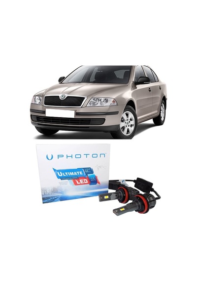 Skoda Octavia Mk2 Led Xenon Kısa Far Ampulü H7 Ultimate 9500 Lumens Yeni Seri Beyaz 2004-2009
