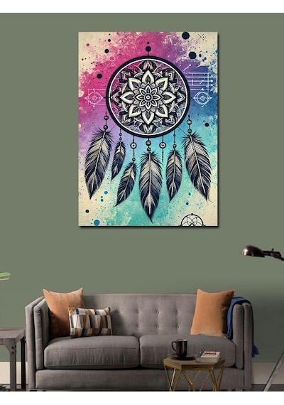 Kanvas Tablo Mandala Ve Düş Kapanı 100cmx140cm