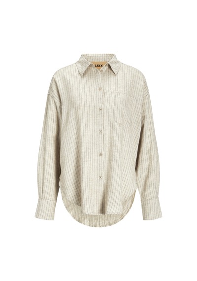 Jack & Jones Kadın Keten Karışımlı Gömlek - Jamie - 12269668 Feather Gray