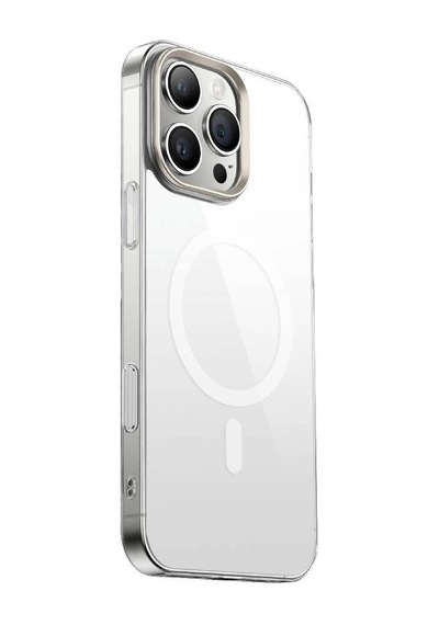 Apple Uyumlu iPhone 16 Pro Kılıf Magsafe Şarj Özellikli Şeffaf Cam Arka Yüzey Redclick G-glass Kapak