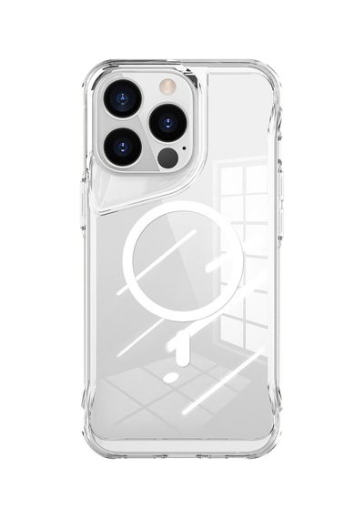 Maks Technology iPhone Uyumlu 13 Pro Max Kılıf Mkst M-safe Şarj Özellikli T-max M-safe Kapak - Şeffaf
