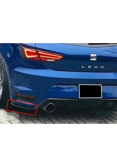 Seat Leon Mk3 Arka Tampon Fr Aero Flap Seti Piona Black Abs