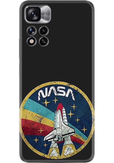 Xiaomi Note 11 Pro 5G Kılıf Resimli Desenli Baskılı Silikon Nasa 1326