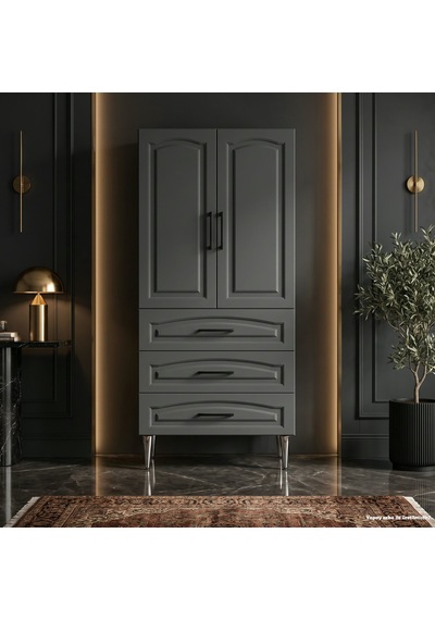 Saint-germain Çok Amaçlı Dolap 60 Cm 2 Kapak 3 Çekmece Koyu Antrasit - Çok Amaçlı Erzak Dolabı Siyah Saint-germain Çok Amaçlı Dolap 60 Cm 2 Kapak 3 Çekmece Koyu Antrasit - Çok Amaçlı Erzak Dolabı Siyah