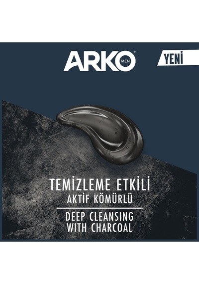Arko Men Tıraş Jeli Black Aktif Kömürlü 200 Ml
