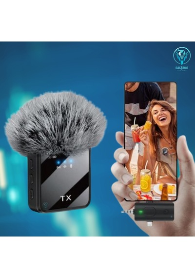 F11-2 Mikrofon. 2 Küçük Mikrofonun 3'ü 1 Arada, iPhone Uyumlu, Android Telefonlar Ve Kamera 6,35mm Fişi Var