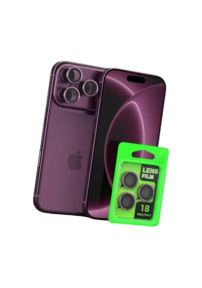 Newface Apple iPhone Uyumlu 18 Pro Raze Metal Kamera Lens - Bordo Evimdeyokyok