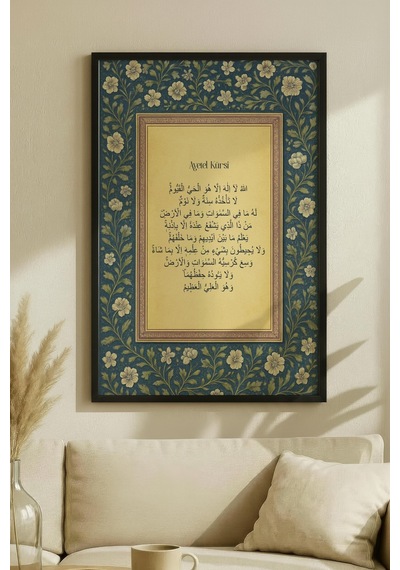 3 Adet Siyah Ahşap Çerçeveli Doğa Ve Çiçek Temalı Vintage Tablo