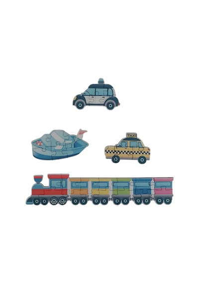 Araçlar Vehicles / 13 Adet Puzzle Yapboz Puzzle / 82 Parça