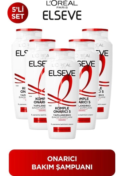 5'li Elseve Komple Onarıcı 5 Yapılandırıcı Bakım Şampuanı 300 Ml pkt5kompleonarbkmset-10588