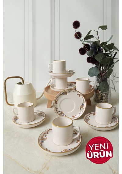Keramikabronze Bloom Nordic Kahve Takımı 12 Parça 6 Kişilik 22928