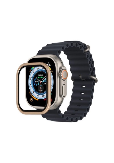 Lvsqvr Newface Apple Uyumlu Watch Ultra 49mm Alüminyum Kasa Cam Ekran Koruyucu - Yıldız Işığı