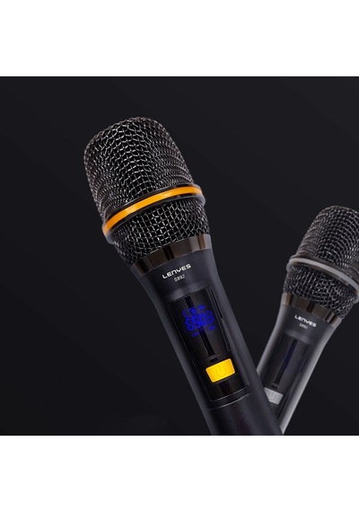 Lenyes S892 Rgb Işıklı Mikrofonlu Dokunmatik Ekranlı Tws Bluetooth Speaker Hoparlör V5.3 300w Siyah