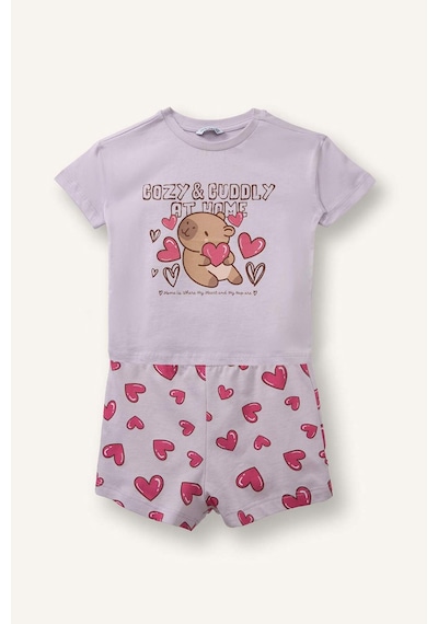 Defacto 2li Pijama Takımı Kız Bebek H7640a526smpn425 Pembe-pn425