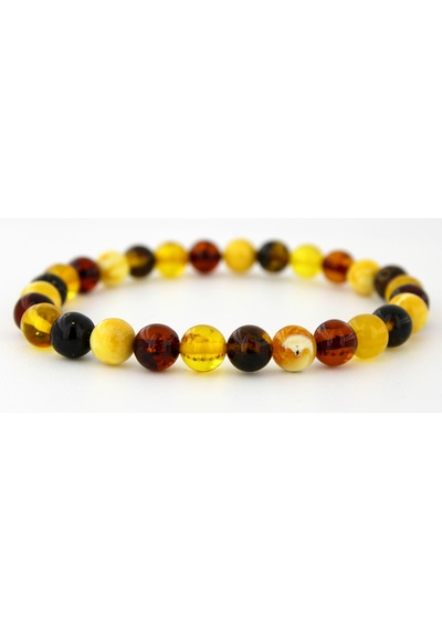 Kehribar Bileklik Kure Tasarım Ambergold Blk23-94 Çok Renkli