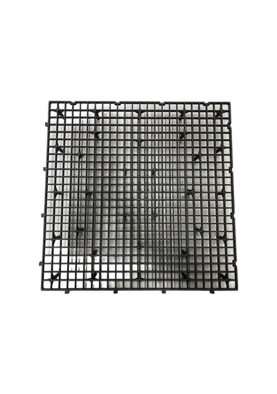 2 M2 8 Adet 50x50 Plastik Güvercin Kümes Taban Izgarası Siyah